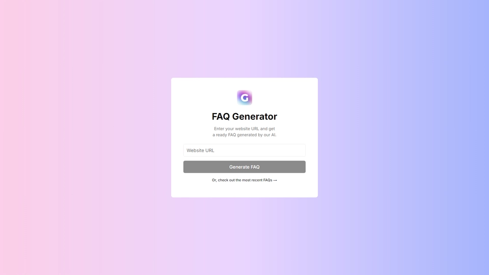 FAQ Generator