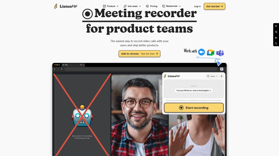 Meeting Recorder for Product Teams