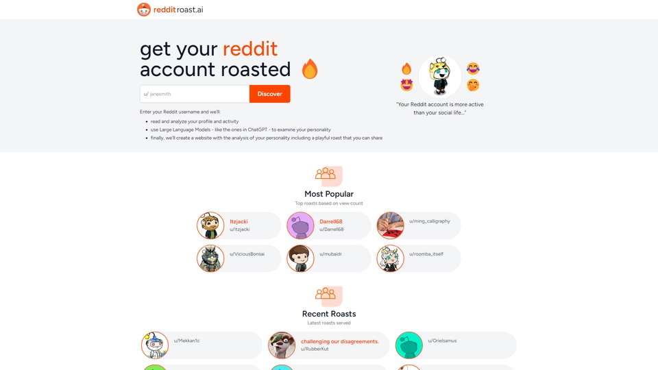 Reddit Roast AI