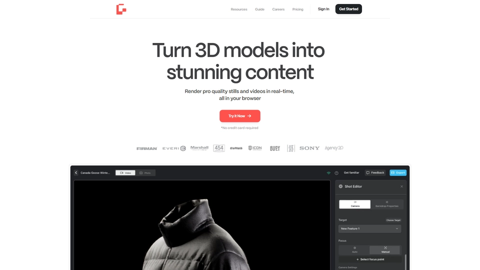 Glossi AI 3D Studio