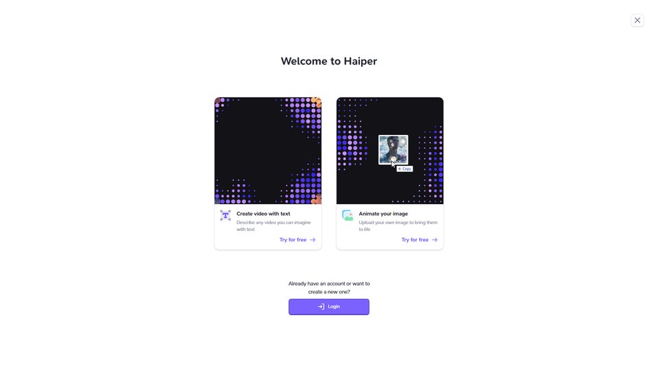 Haiper AI Visual Creator