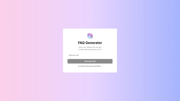 FAQ Generator